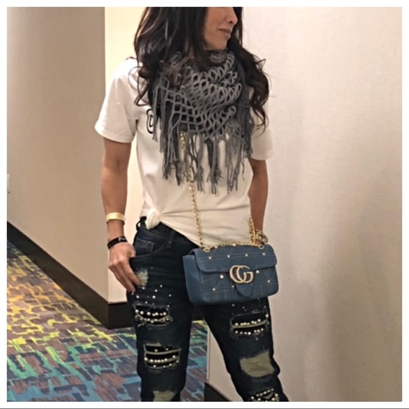 ✨LAST ONE ✨Grey fringe infinity scarf - Picture 3 of 5